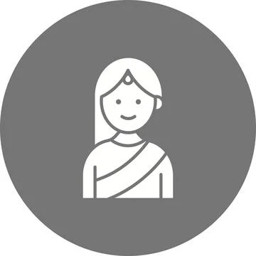 Sari icon vector image. Stock Illustration