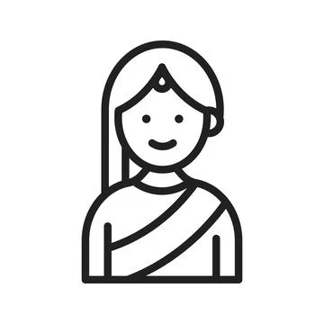 Sari icon vector image. Suitable for mobile apps, web apps and print media. Stock Illustration