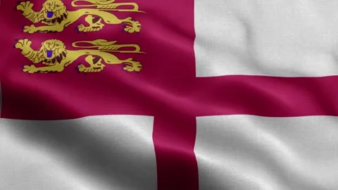 Sark flag Front Stock Footage 318669431