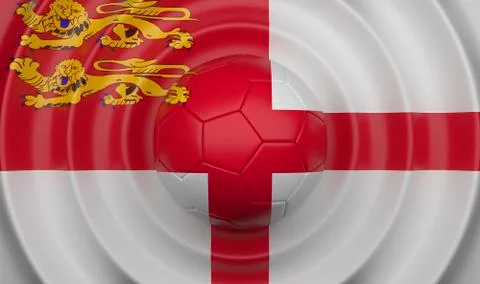 Sark, soccer ball, complementing the composition in the form of a flag Stock Illustration