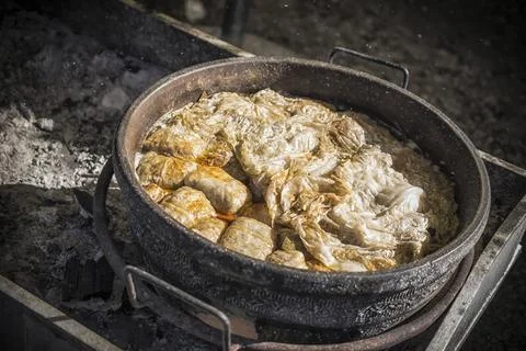 Sarma in a big pot Stock Photos
