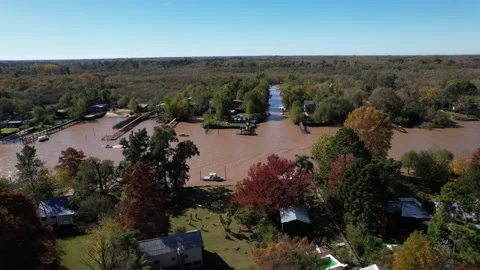 Sarmiento River in Tigre Stock Footage 274186614