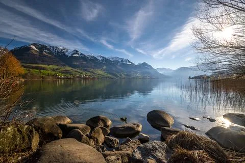 Sarnen Lake Stock Photos