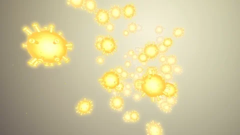 SARS Corona Virus Yellow Stock Footage 127165751