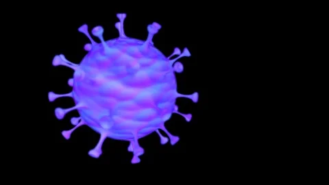 SARS-CoV-2, New strain of Coronavirus, Covid-19 concept 3D animation Stock Footage 126476448