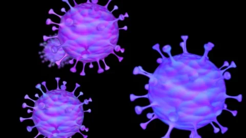 SARS-CoV-2, New strain of Coronavirus, Covid-19 concept 3D animation Stock Footage 126565687