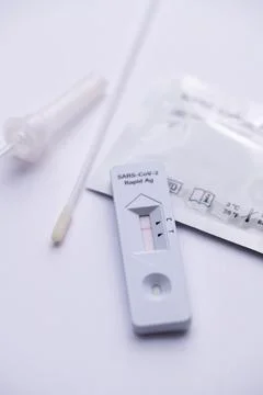 Sars Cov 2 rapid antigen test nasal kit. Self test. test at home. Corona, Covid Stock Photos