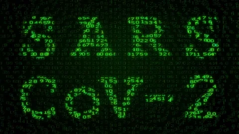 SARS-CoV-2 Test - Digital Data Code Matrix 스톡 동영상 128196801