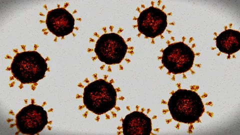 Sars CoV2-viruses in a liquid medium Stock Footage 149622095