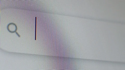 Sars-ncov 2 search bar extreme close-up typing text box. Macro Видео 128576592