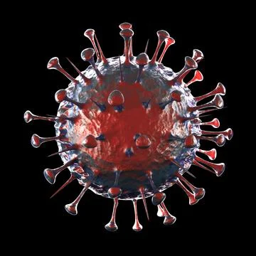 Sars Virus - on black background 스톡 일러스트