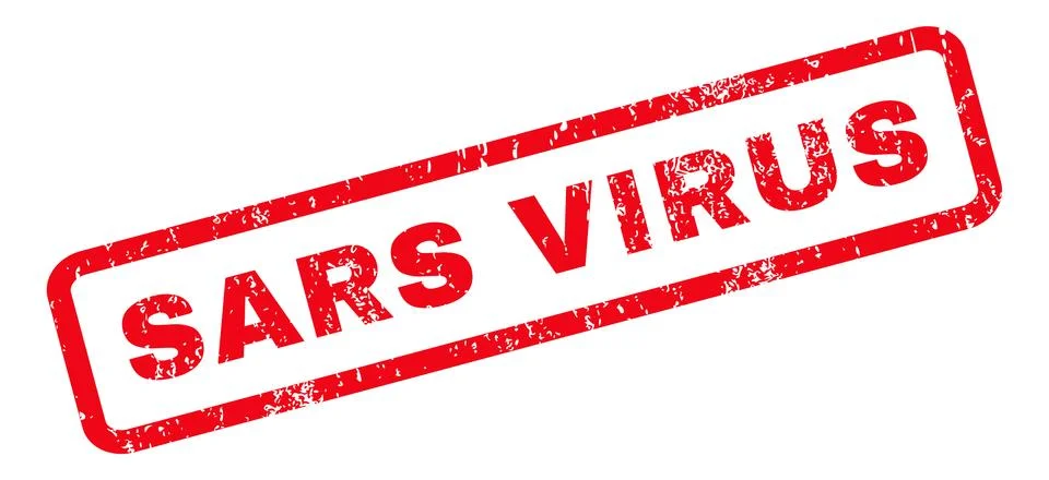 Sars Virus Rubber Stamp Stock Illustration