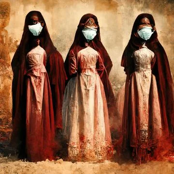 SARS vs COVID 02 Stock Illustration