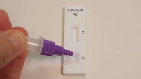 SARS‑CoV‑2 Antigen Test Stock Footage 168203409