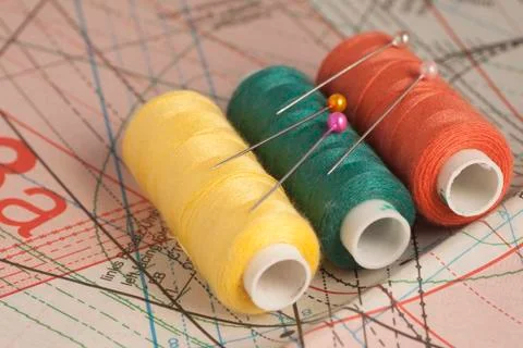 Sartorial meter on a background pattern Stock Photos