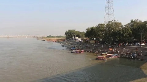 Saryu River in Ayodhya Video stock 82472326
