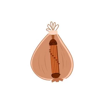 Sasando traditional string instrument representing indonesian music culture Illustrazione stock