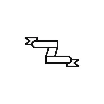 Sash icon logo sign vector outline Stock Illustration