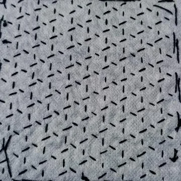 Sashiko embroidery pattern fabric back side Stock Photos