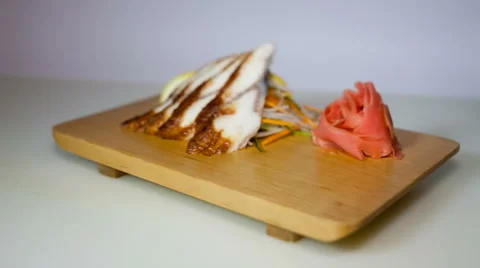 Sashimi acne slices Video stock 68313655