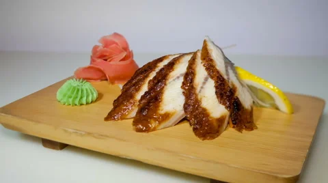 Sashimi acne slices Video stock 68315585