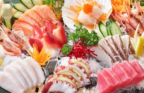 Sashimi background Stock Photos