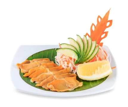 Sashimi with crab Stock Photos