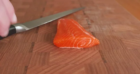 Sashimi oceantrout01 Stock-Footage 115545028