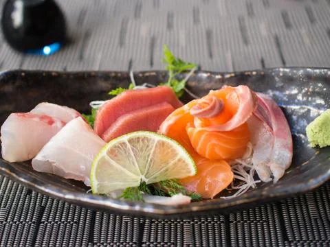 Sashimi plate Stock Photos