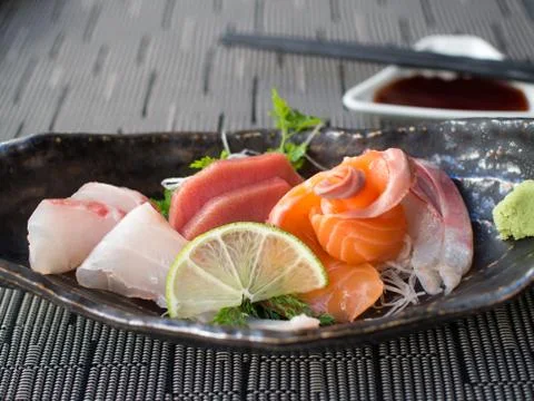 Sashimi plate Stock Photos