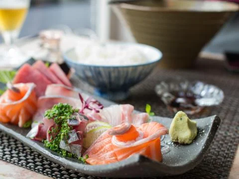 Sashimi plate Foto stock