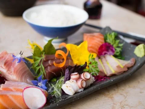 Sashimi plate Foto stock