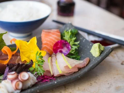 Sashimi plate Foto stock
