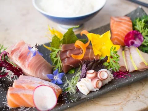 Sashimi plate Foto stock