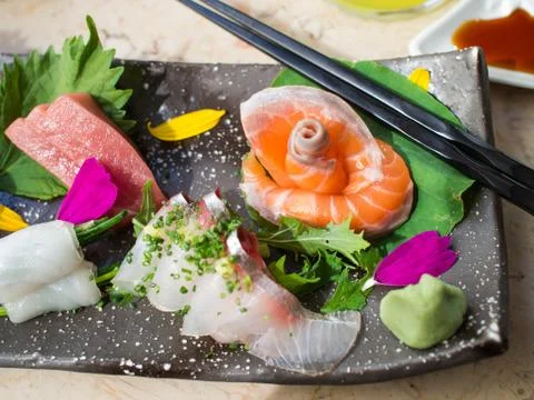 Sashimi plate Foto stock