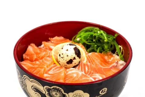 Sashimi with rice Stock Photos
