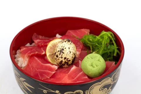 Sashimi with rice Stock Photos