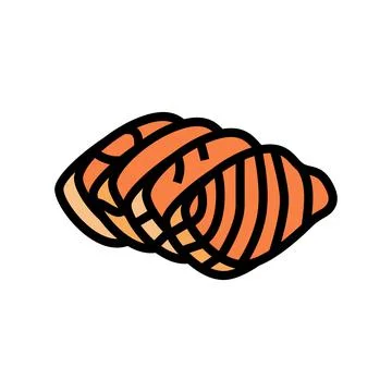 Sashimi salmon color icon vector illustration Stock Illustration