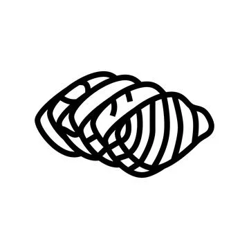 Sashimi salmon line icon vector illustration Stockillustratie