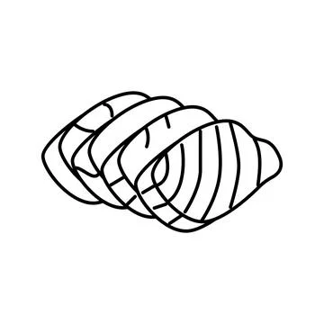 Sashimi salmon line icon vector illustration イラスト素材