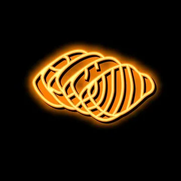Sashimi salmon neon glow icon illustration イラスト素材