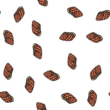 Sashimi salmon vector seamless pattern Stockillustratie