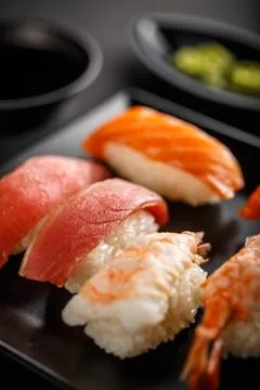 Sashimi sushi set Stock Photos