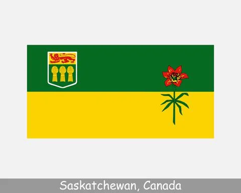 Saskatchewan Canada Flag Stock Illustration