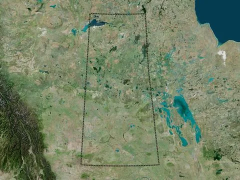 Saskatchewan, Canada. High resolution satellite map Stock Illustration