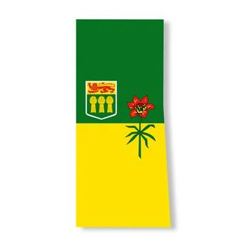 Saskatchewan Canada Province flag map Stock Illustration