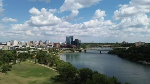 Saskatoon, Saskatchewan (Orbit) Stock-Footage 247461842
