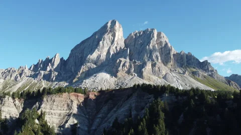 Sass de Putia in Passo delle Erbe Pass in South Tyrol, Dolomites Italy Stock Footage 208302053