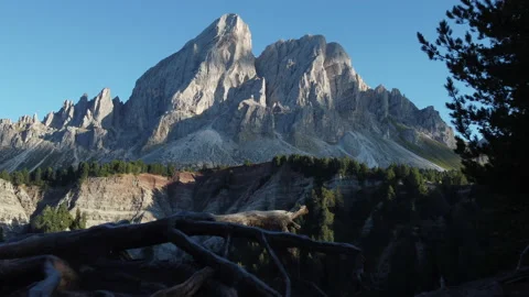Sass de Putia in Passo delle Erbe Pass in South Tyrol, Dolomites Italy Stock Footage 208317442