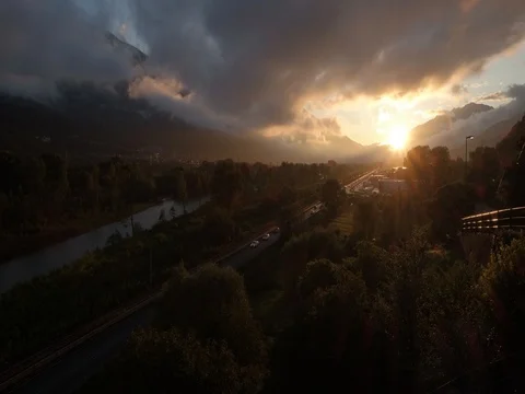 Sassella Sunset 스톡 동영상 80448722